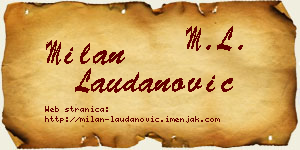 Milan Laudanović vizit kartica